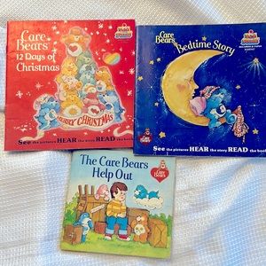 1982 1983 CARE BEARS VINTAGE BOOKS CHRISTMAS &  BEDTIME R STORY & COLORING BOOKS